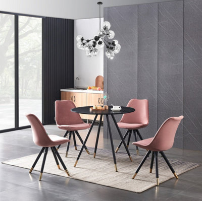 Dorchester Lux Dining Table Single, Black