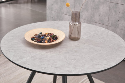 Dorchester Lux Dining Table Single, Grey