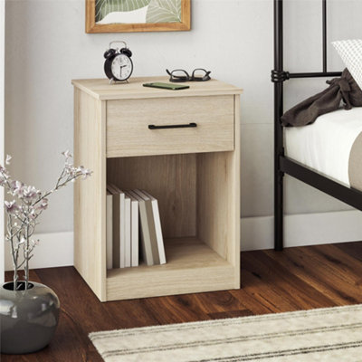Dorel Home BrEZ Build Pearce 1 Drawer Nightstand Light Oak Look