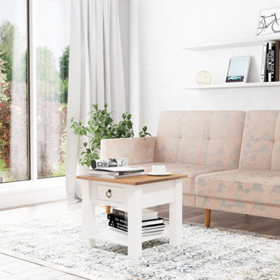 Dorel Home Ines Small CoffeeTable White Honey