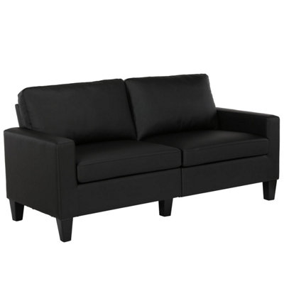 Dorel Home - Rylie Sofa Black Faux Leather