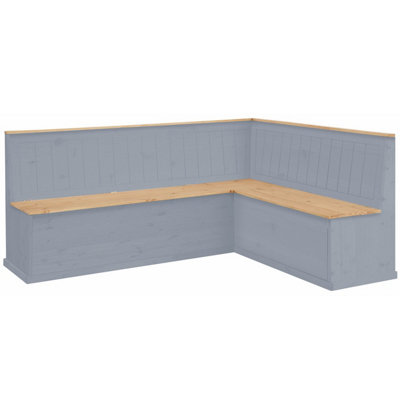 Dorel Home Sara Kitchen corner Bench L in Grey Wax