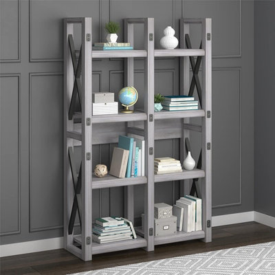 Rustic gray deals bookcase