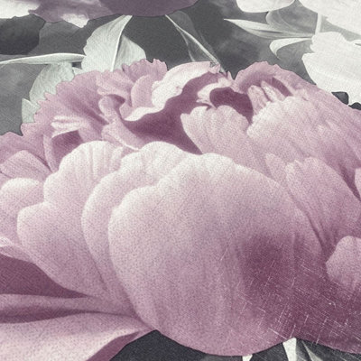 Doretta Floral Textured Vinyl Wallpaper Pink Muriva 213301
