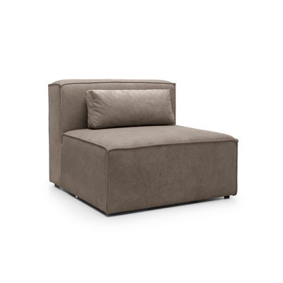 Doris Armless Chair Module in Brown Chenille