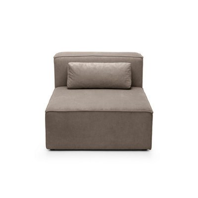 Doris Armless Chair Module in Brown Chenille
