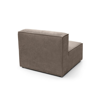 Doris Armless Chair Module in Brown Chenille