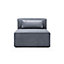 Doris Armless Chair Module in Dark Grey Cord Chenille