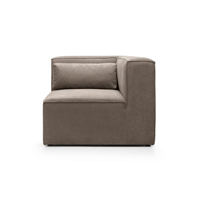 Doris Corner Unit Module in Brown Chenille