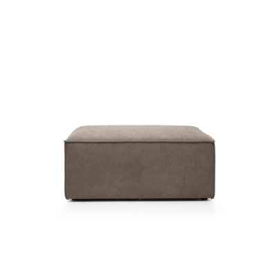 Doris Footstool in Brown Cord Chenille