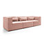 Doris Modular 4 Seater Sofa in Pink Cord Chenille