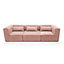 Doris Modular 4 Seater Sofa in Pink Cord Chenille