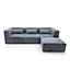 Doris Modular Corner Sofa in Dark Grey Cord Chenille
