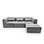 Doris Modular Corner Sofa in Light Grey Cord Chenille
