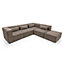 Doris Modular Extended Corner Sofa in Brown Chenille