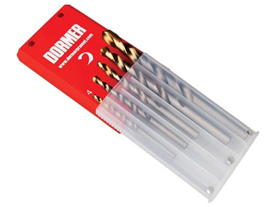 Dormer - A08910 Set A002 HSS TiN Coated Jobber Drill Set of 5 4.0-10.0