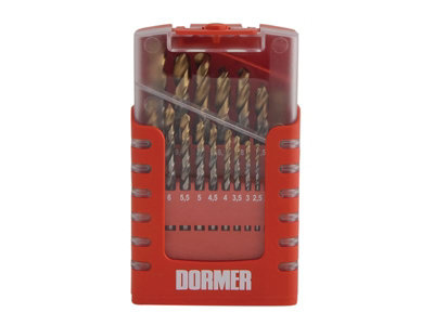 Dormer - A095 Compact Set HSS TiN Drill Set of 19 1.0-10 x 0.5mm | DIY ...