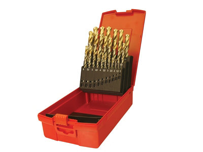 Dormer A095204 Set 204 HSS TiN Coated Jobber Drill Bit Set of 25 1-13.0 x 0.5mm