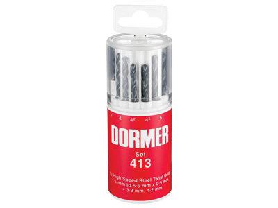 Dormer A191 No.413 Metric HSS Drill Set of 13 1.5-6.5 x 0.5mm