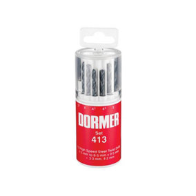 Dormer A191413 A191 No.413 Metric HSS Drill Set of 13 1.5-6.5 x 0.5mm DORSET413