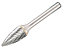 Dormer - Solid Carbide Rotary Burr Bright Pointed Tree 6.3 x 3mm