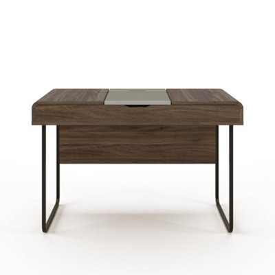 Dorset desk colombian in walnut / dark grey