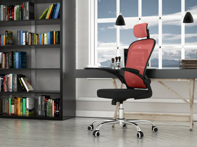 Dory Swivel Chair Red Ideal for Every Home | DIY at B&Q