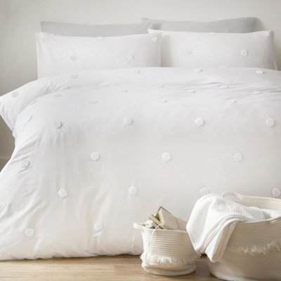 Dot Garden 100% Cotton Embellished Duvet Cover Set