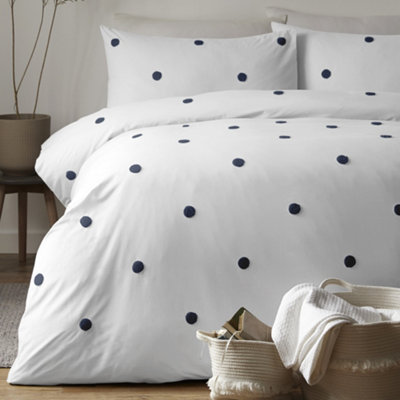 Dot Garden 100% Cotton Embellished Duvet Cover Set