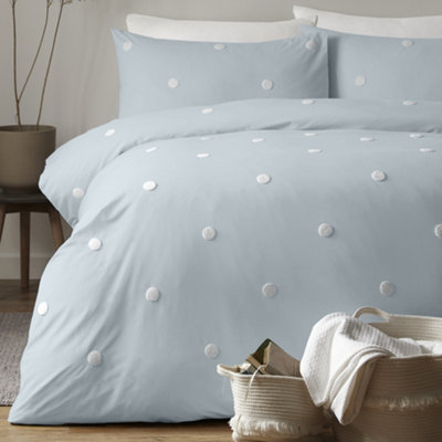 Dot Garden 100% Cotton Embellished Duvet Cover Set