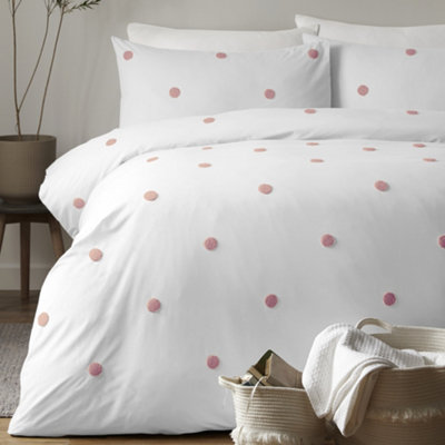 Dot Garden 100% Cotton Embellished Duvet Cover Set