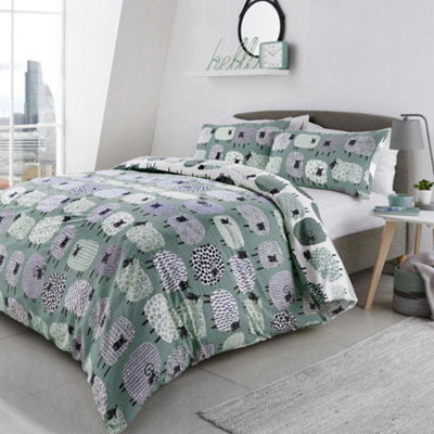 Dotty Sheep Fun Reversible Duvet Cover Set