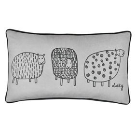 Dotty Sheep Soft Touch Velvet Filled Cushion