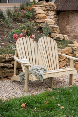 Double Adirondack relax garden bench