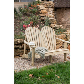 Double Adirondack relax garden bench