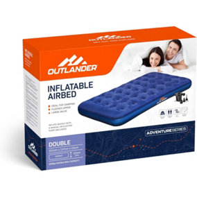 Double Airbed Mattress Guest Home Travel w/ AC Pump For Camping Hiking