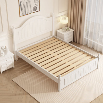 Double Bed Frame Wooden Solid Pine Bed No Mattress