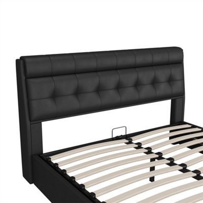Double Bed,Hydraulic Bed,Concealed Headboard Storage,Bed Box