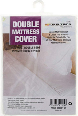 Double Bed Mattress Protector Cover Sheet Comfy Cosy Washable Bedding Anti Bug