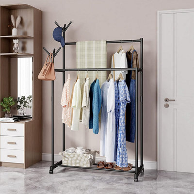 Wall mounted best sale clothes rail b&q