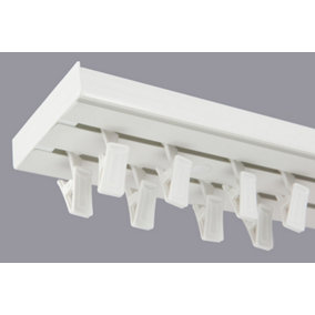 Double Curtain Ceiling Rail Track PCV 180 cm (L) CLIPS