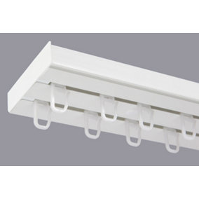 Double Curtain Ceiling Rail Track PCV 180 cm (L) HOOKS