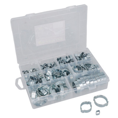 Double Ear Pipe Tube Clips Clamps Hose Fuel Clamp Hydraulic Hose 175pcs