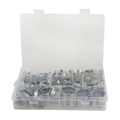 Double Ear Pipe Tube Clips Clamps Hose Fuel Clamp Hydraulic Hose 175pcs