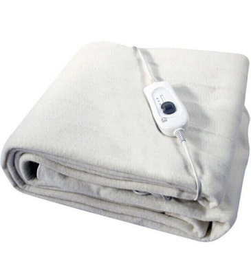Double Electric Blanket 107Cm X 120Cm Under Bed Warm Night Machine Washable  Heated 3 Heat Settings One Control Overheat Protect | DIY at Bu0026Q
