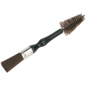 Double Ended Parts Cleaning Brush - Solvent Resistant Bristles - Degreasing