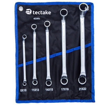 Double-ended wrench ring spanner set 5 PCs. - black
