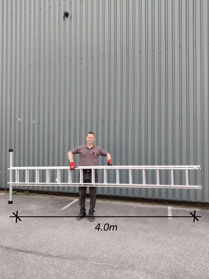 Double Extension Ladder 2 x 15 Rung 7.0m Max Open Height 4.0m Closed
