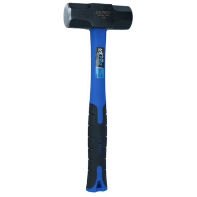 Double Face Sledge / Lump Hammer TPR Handle Fibreglass Shaft 4lb