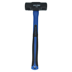Double Face Sledge / Lump Hammer TPR Handle Fibreglass Shaft 4lb
